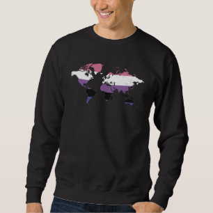 Genderfluid Pride Flag Global Love Sweatshirt