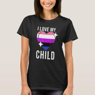 Genderfluid Pride Flag Heart I Love My Gender Flui T-Shirt