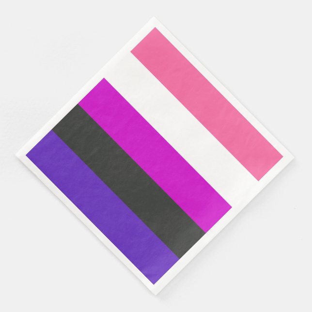 Genderfluid Pride Flag Napkin (Corner)