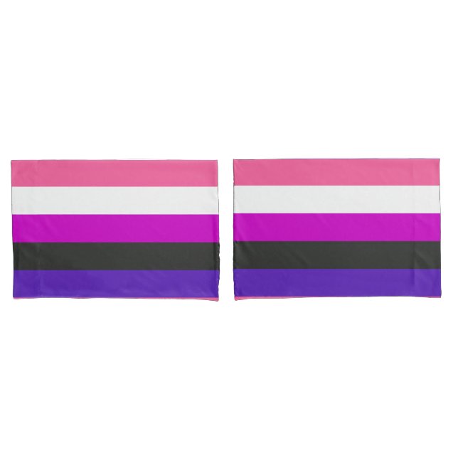 Genderfluid Pride Flag Pillowcase (Front-Set)