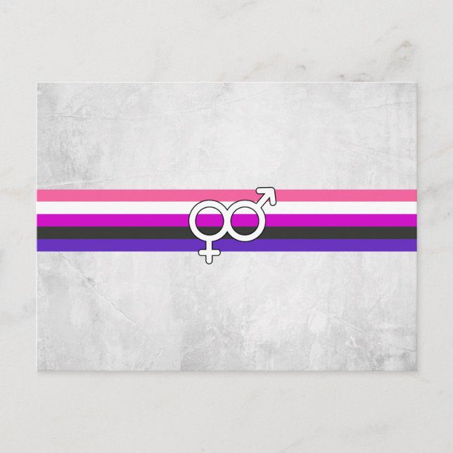Genderfluid Pride Flag Postcard (Front)