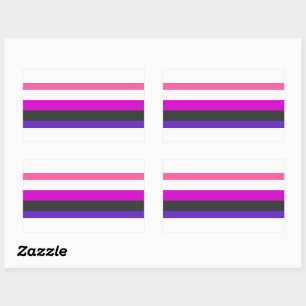 Genderfluid Pride Flag Rectangular Sticker