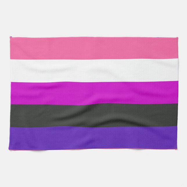 Genderfluid Pride Flag Tea Towel (Horizontal)