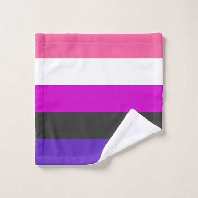 Genderfluid Pride Flag Wash Cloth (Wash Cloth)