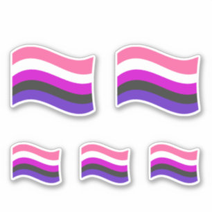 Genderfluid Pride Wavy Flag