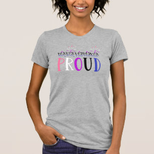 Genderfluid PROUD Fireworks LGBTQ T-Shirt