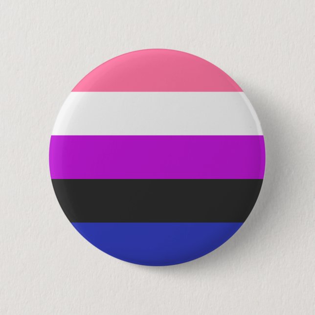 Genderfluid Queer Pride Flag Button Pin (Front)