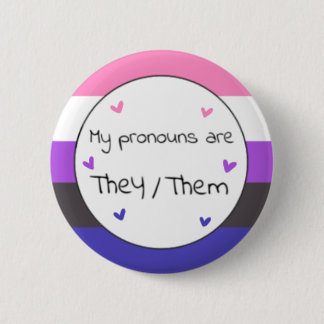 Genderfluid They/Them Pronoun Pin