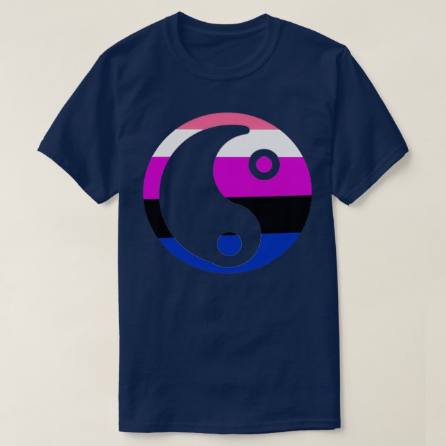 Genderfluid Yin Yang T-Shirt (Design Front)