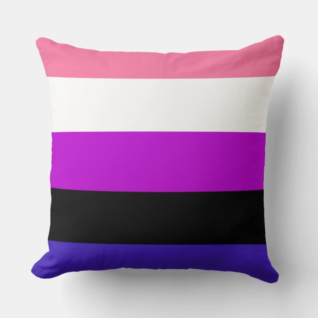 Genderfluidity pride flag design cushion (Front)