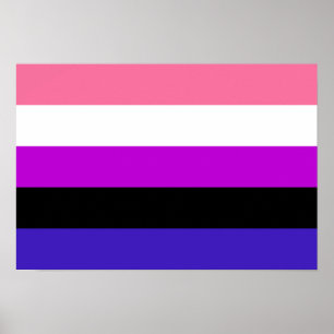 Genderfluidity Pride flag Poster