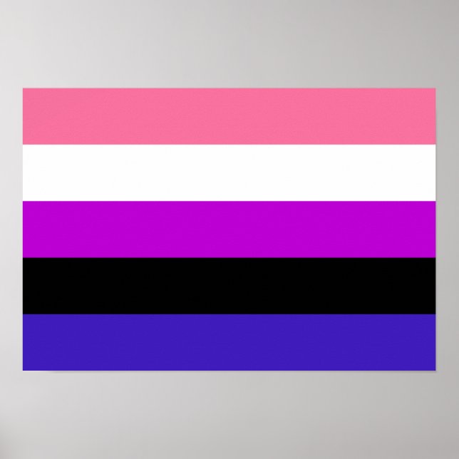 Genderfluidity Pride flag Poster (Front)