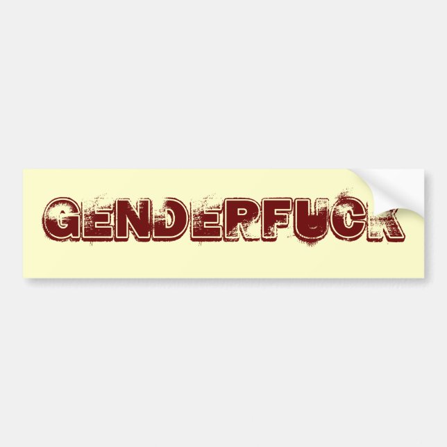 "Genderfuck" Bumper Sticker (Front)