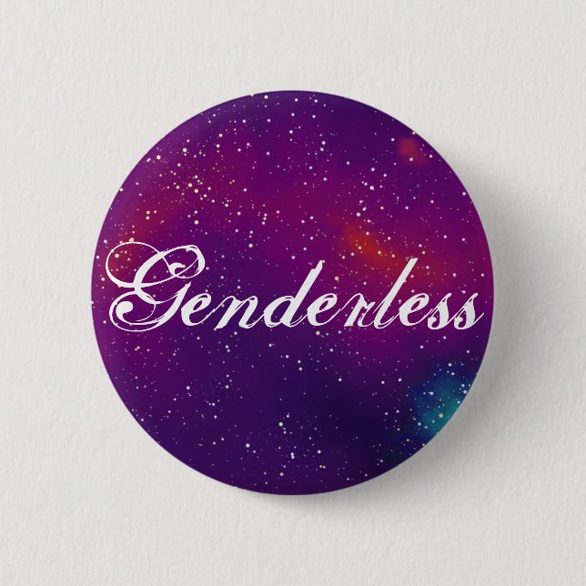 Genderless Customisable Galaxy Identity 6 Cm Round Badge (Front)