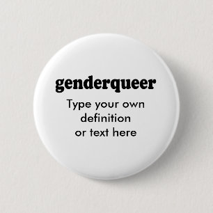 GENDERQUEER 6 CM ROUND BADGE