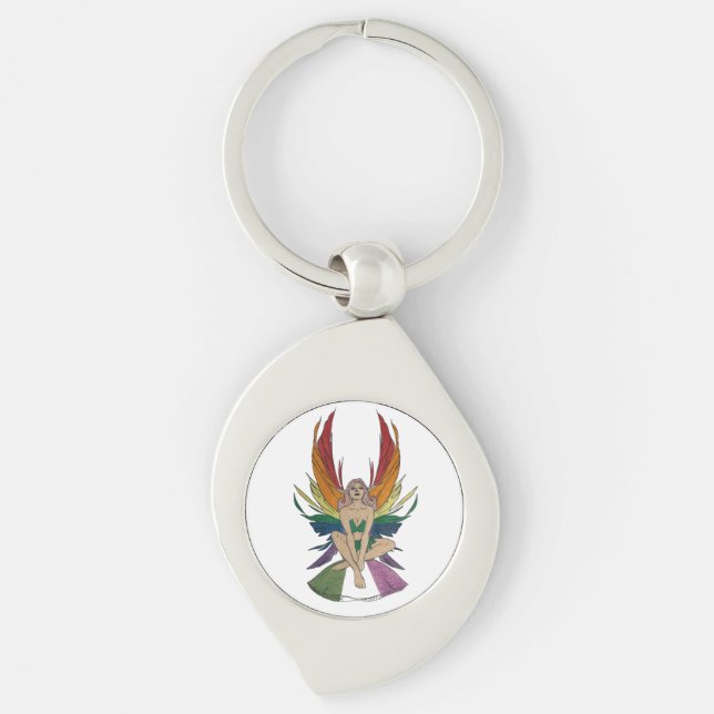 Genderqueer Faerie Key Ring (Front)