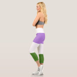 GenderQueer Flag Capri Leggings<br><div class="desc">GenderQueer Flag</div>