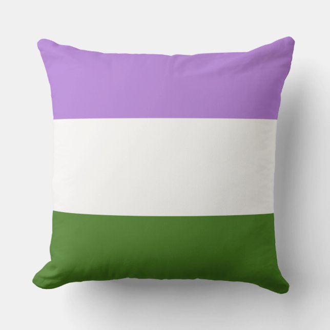Genderqueer Flag Cushion (Front)