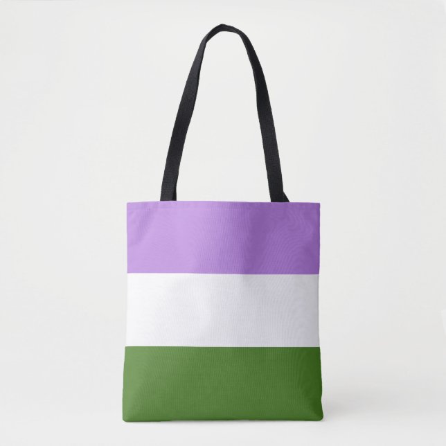 Genderqueer Flag LGBT Tote Bag (Front)