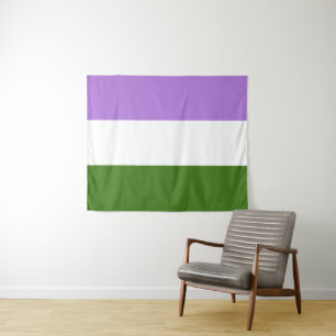 Genderqueer Flag Medium Tapestry