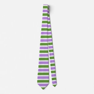 Genderqueer Flag Narrow Stripe Neck Tie