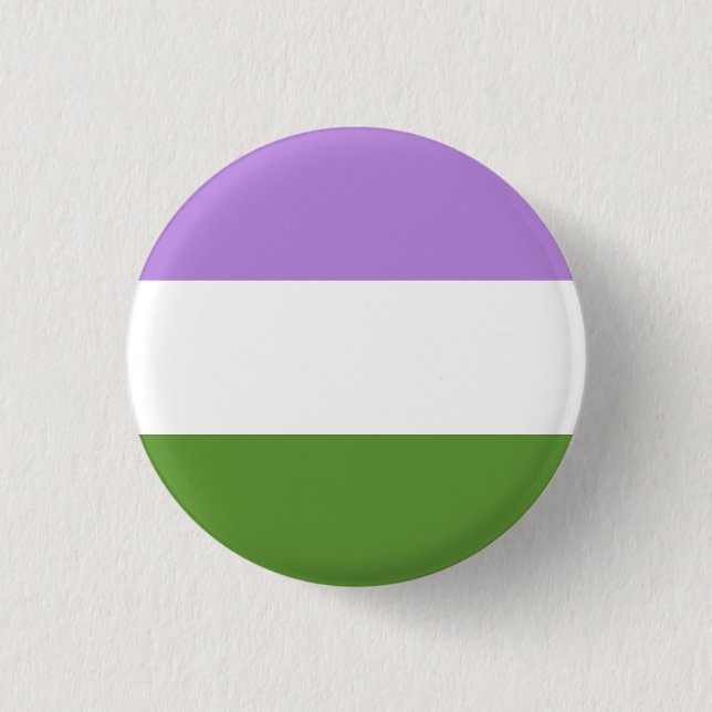Genderqueer pride flag! 3 cm round badge (Front)