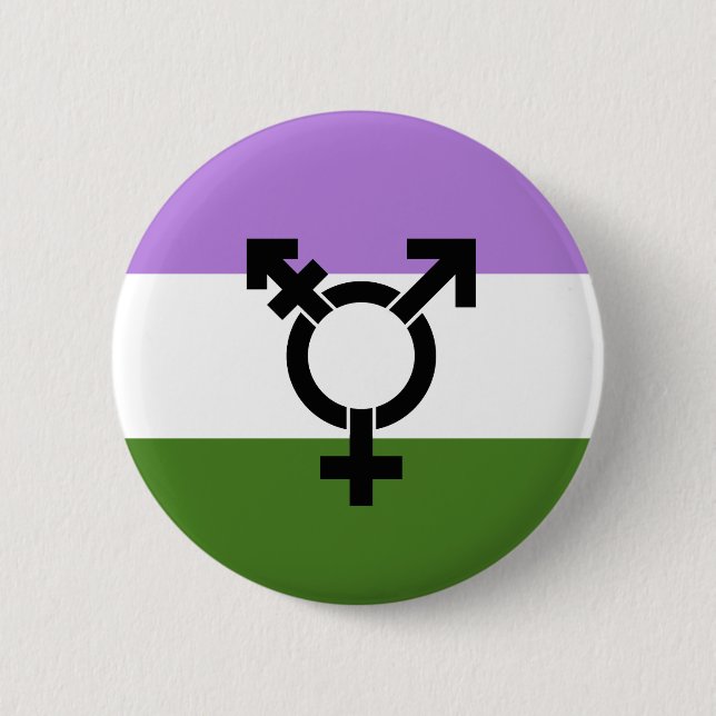 Genderqueer Pride Flag 6 Cm Round Badge (Front)