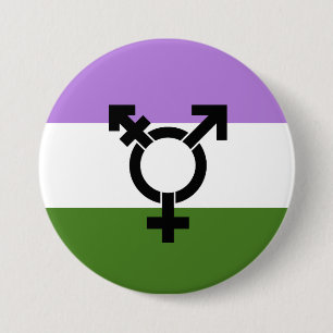 Genderqueer Pride Flag 7.5 Cm Round Badge