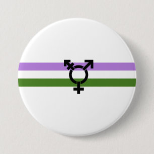 Genderqueer Pride Flag 7.5 Cm Round Badge