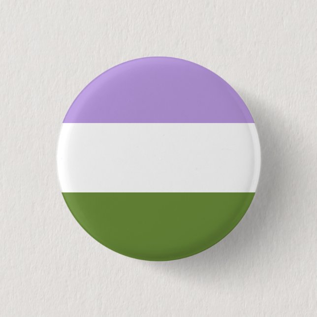 Genderqueer Pride Flag Badge (Front)