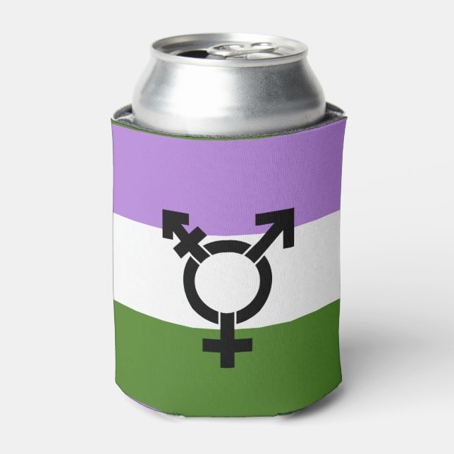 Genderqueer Pride Flag Can Cooler (Can Front)