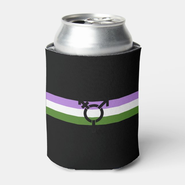 Genderqueer Pride Flag Can Cooler (Can Front)