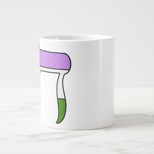 Genderqueer Pride Flag Chai  Large Coffee Mug (Front)