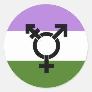 Genderqueer Pride Flag Classic Round Sticker