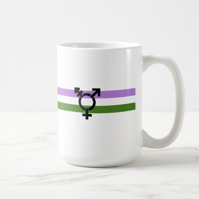 Genderqueer Pride Flag Coffee Mug (Right)