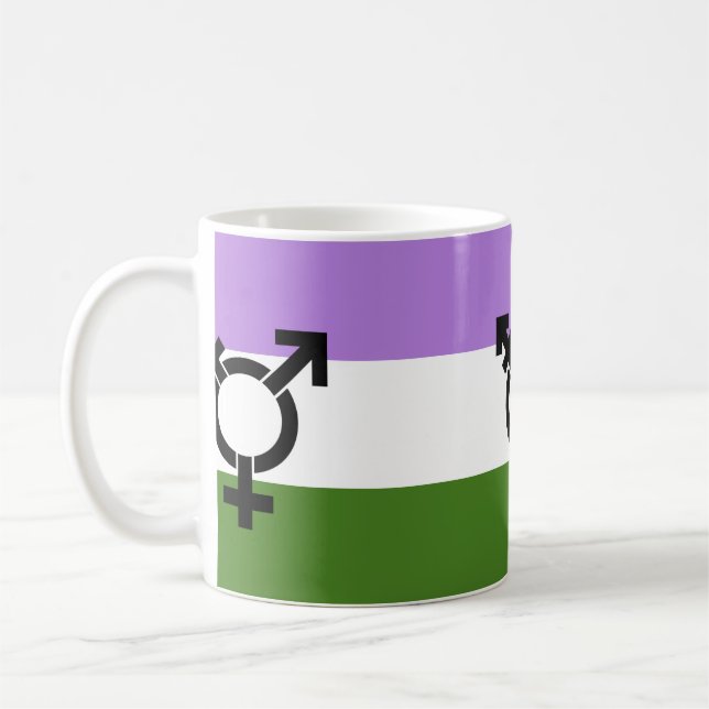Genderqueer Pride Flag Coffee Mug (Left)