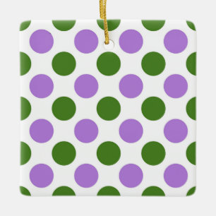 Genderqueer Pride Flag Colours Polkadots Ceramic Ornament