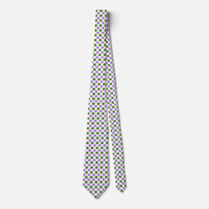 Genderqueer Pride Flag Colours Polkadots Tie