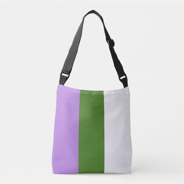 Genderqueer Pride Flag Crossbody Bag (Front)