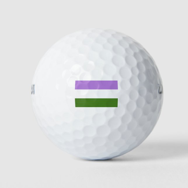 Genderqueer Pride Flag Golf Balls (Front)