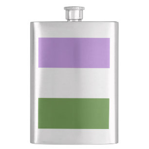 Genderqueer Pride Flag Hip Flask
