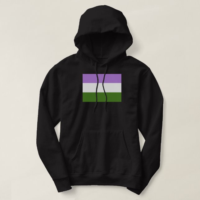 Genderqueer Pride Flag Hoodie (Design Front)