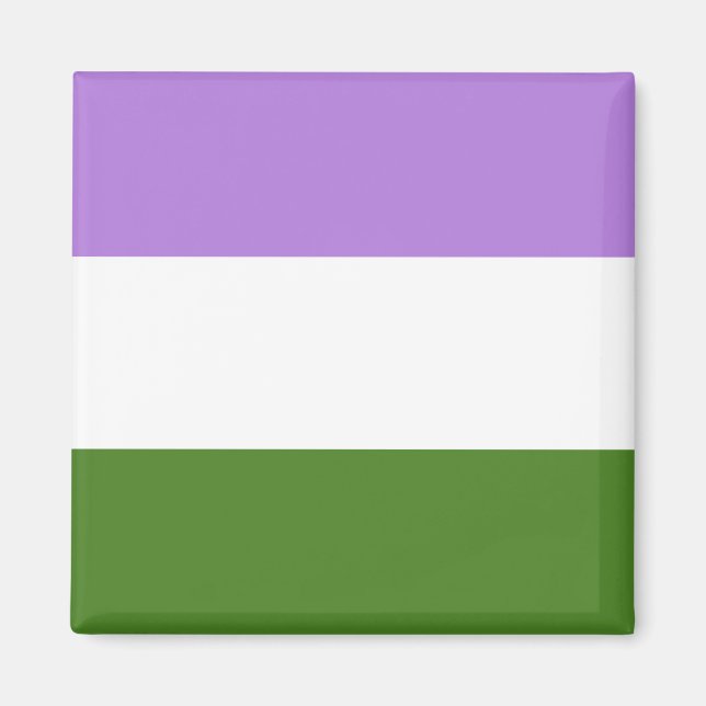 Genderqueer Pride Flag Magnet (Front)