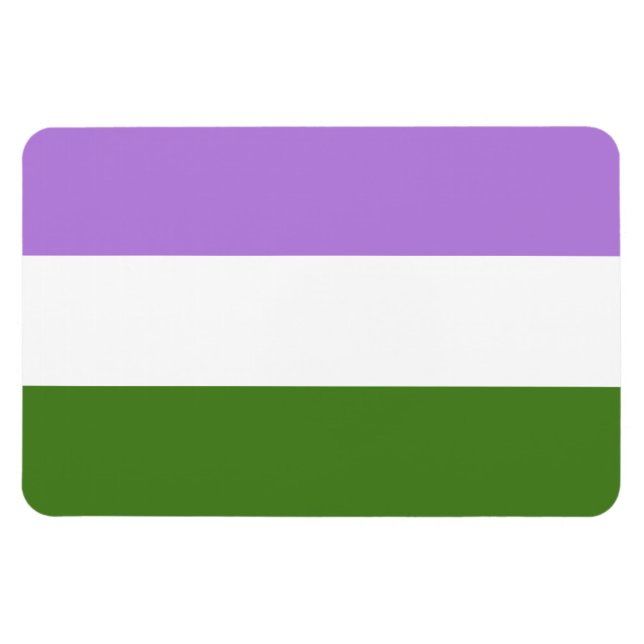 Genderqueer Pride Flag Magnet (Horizontal)