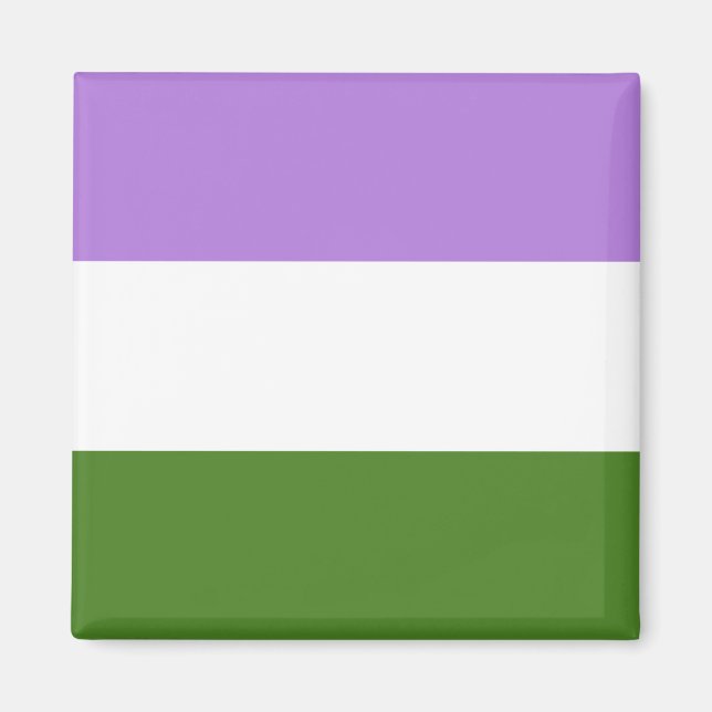 Genderqueer Pride Flag Magnet (Front)