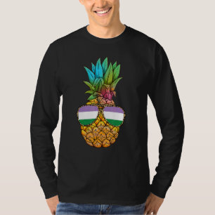 Genderqueer Pride Flag Pineapple Genderqueer T-Shirt