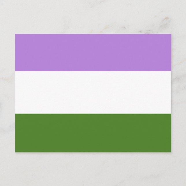 Genderqueer Pride Flag Postcard (Front)