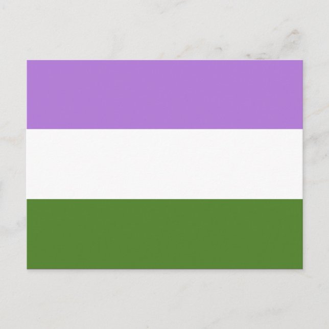 Genderqueer pride flag Postcard (Front)