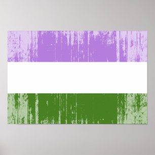 Genderqueer Pride Flag Poster