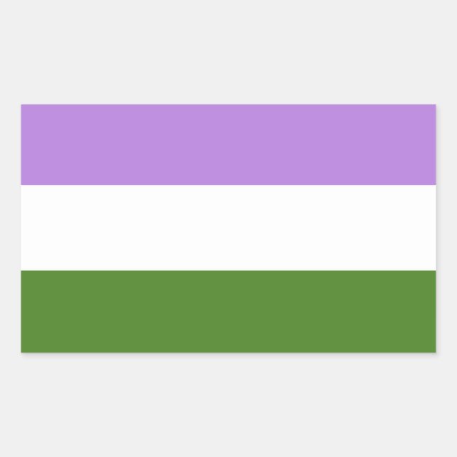 Genderqueer Pride Flag Rectangular Sticker (Front)
